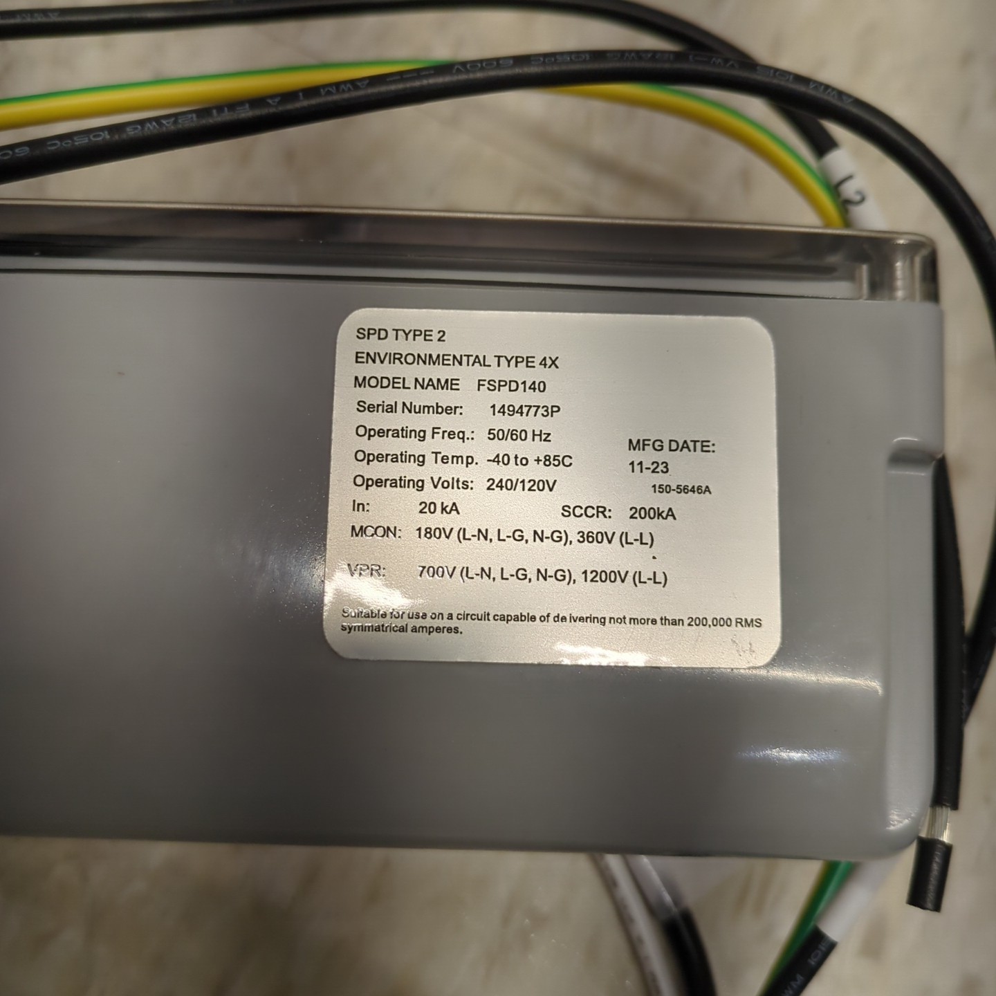 Replacement for Siemens Boltshield FSPD140 Level 2 Surge Protection Device