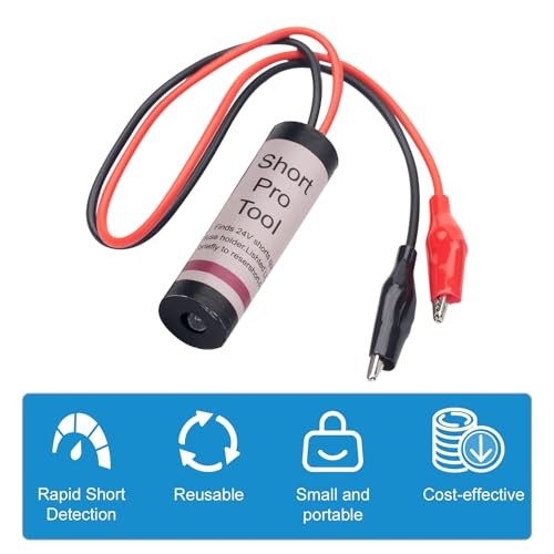Short Pro Tool Finder HVAC Tools with 12 Inch Lead and Alligator Clip, Locate