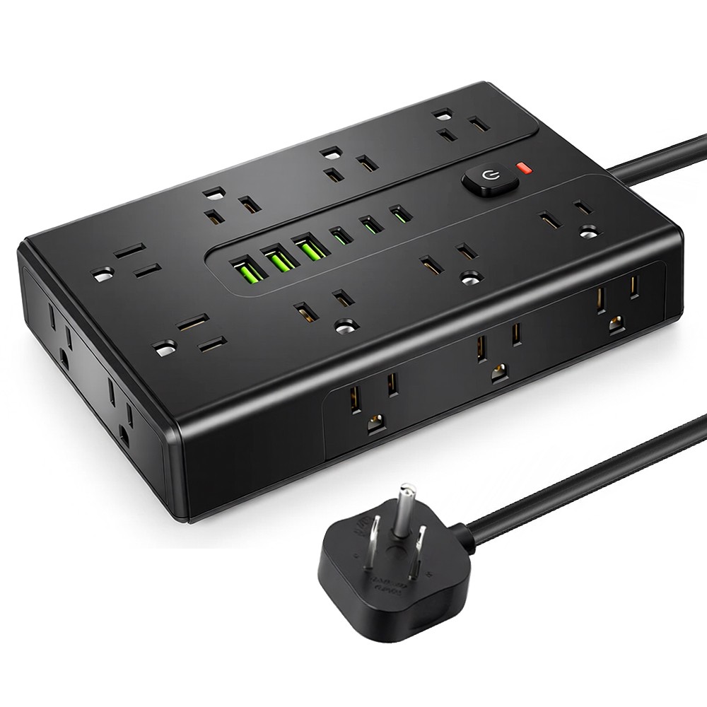 Power Strip Surge Protector 16 AC Outlets 3 USB Ports+3 Type C Ports 6.5FT Cable