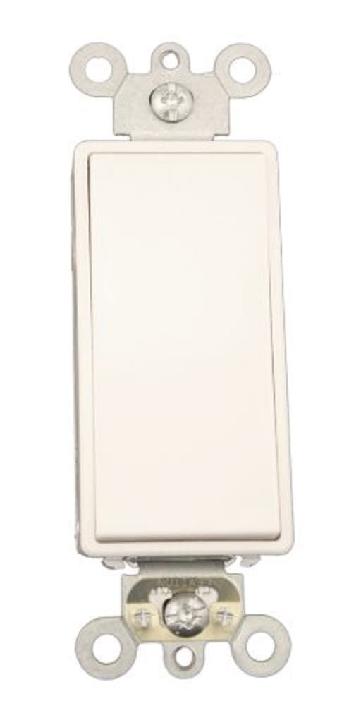 15 Amp, 120/277 Volt AC Decora Plus Rocker, Single-Pole, Double Throw, Center…
