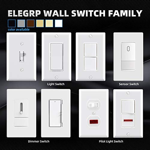 Single Pole Decorator Light Single Pole – Without Wall Plate 10 Glossy White