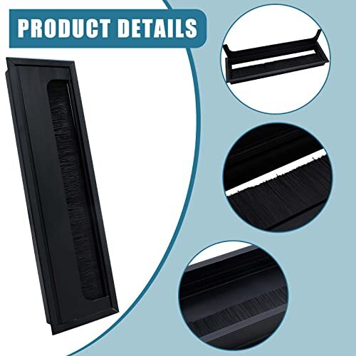 1 Pack Rectangle Hole Cover Square Cable Grommet 280x80mm Wire 280 x 80 mm