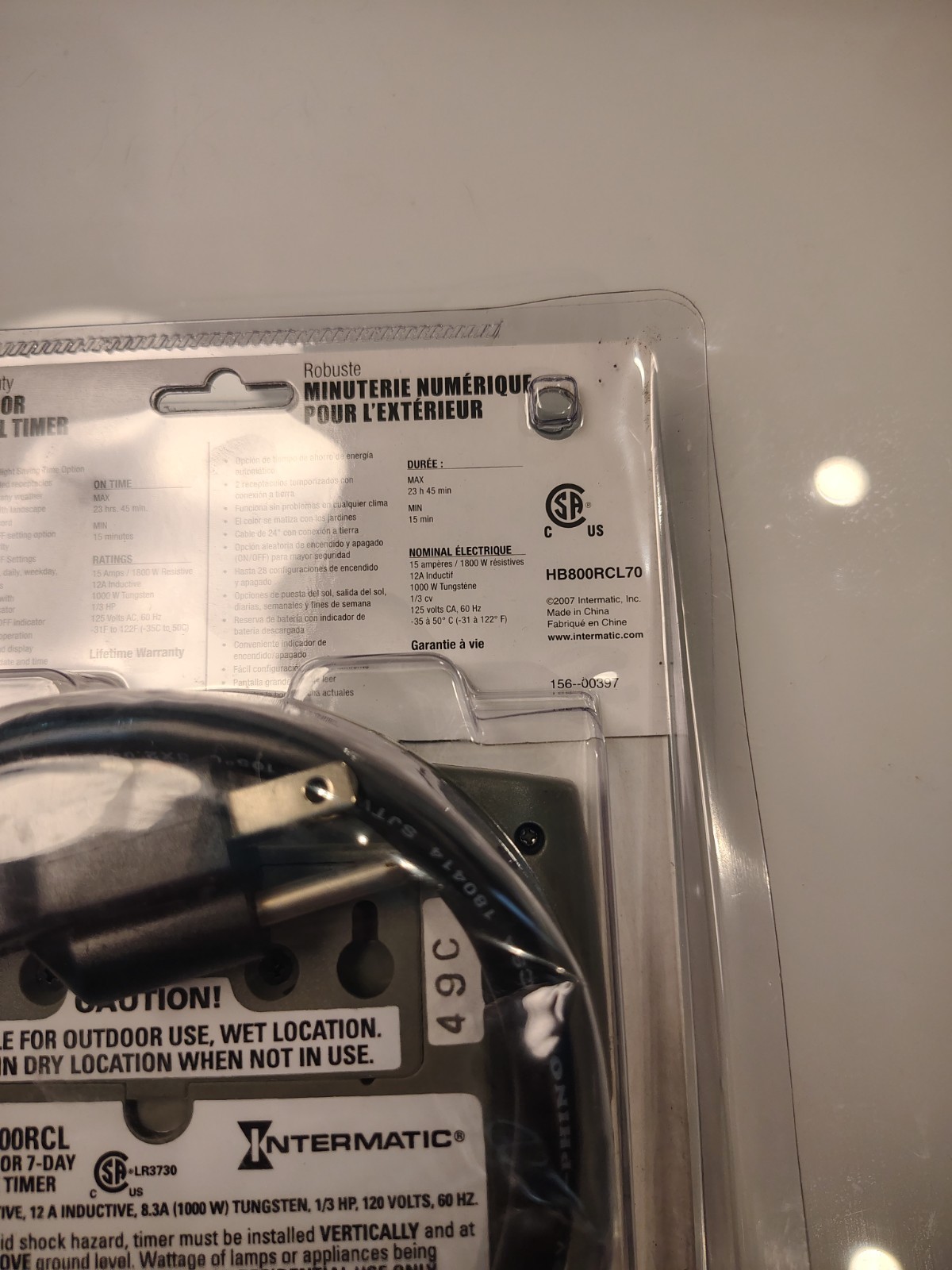 NIB Intermatic HB800RCL Heavy Duty Outdoor Digital Timer 15 Amps 125 Volts New