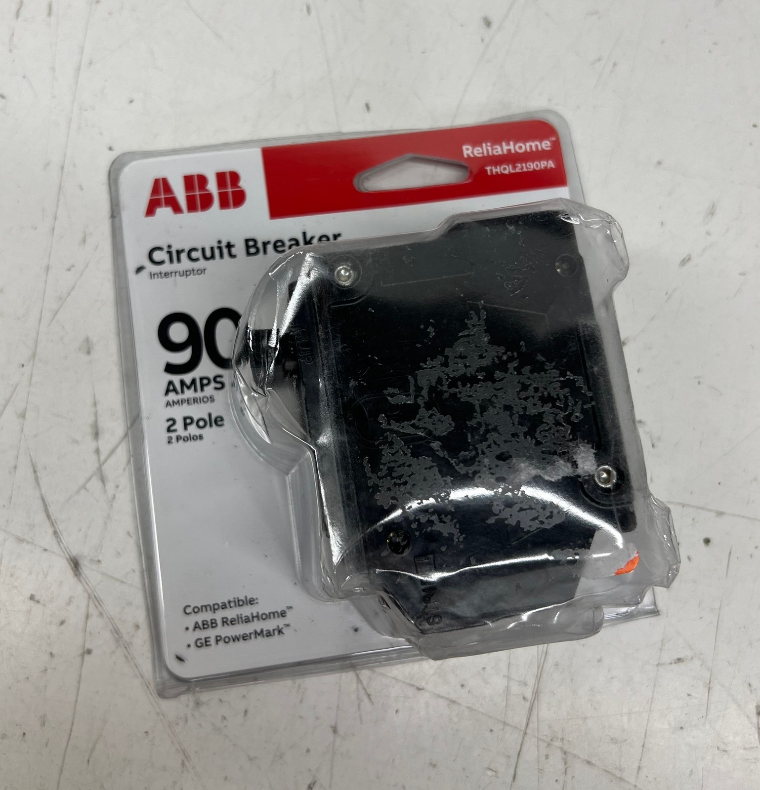 ABB 90 Amp 1 in. Double-Pole Circuit Breaker (THQL2190PA)