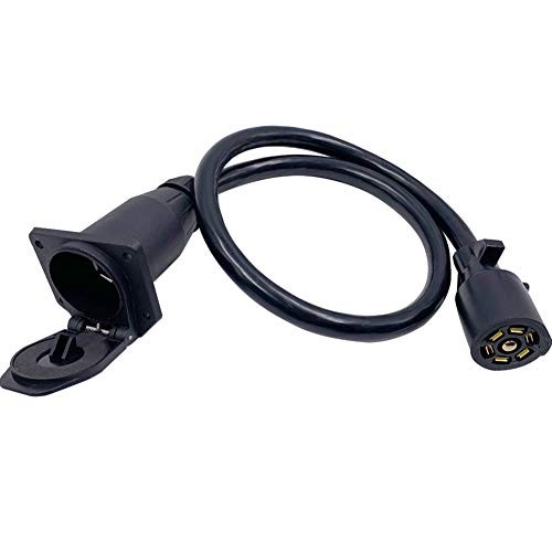 7-Way Trailer Extension Cord Wire 7-Blade Trailer Wiring Connector 3 – Feet