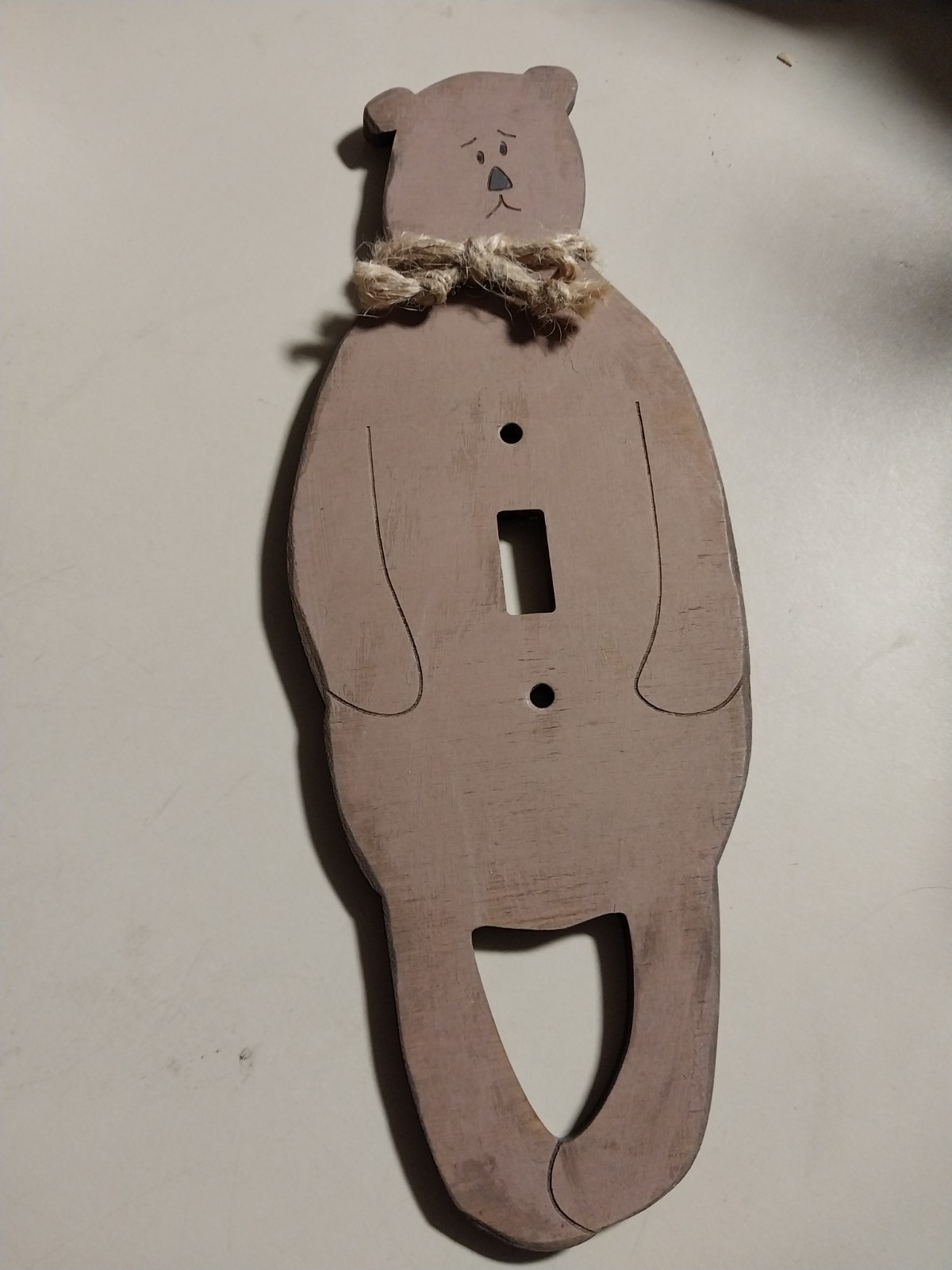 Light Switch teddy bear single switch used unbranded WOOD