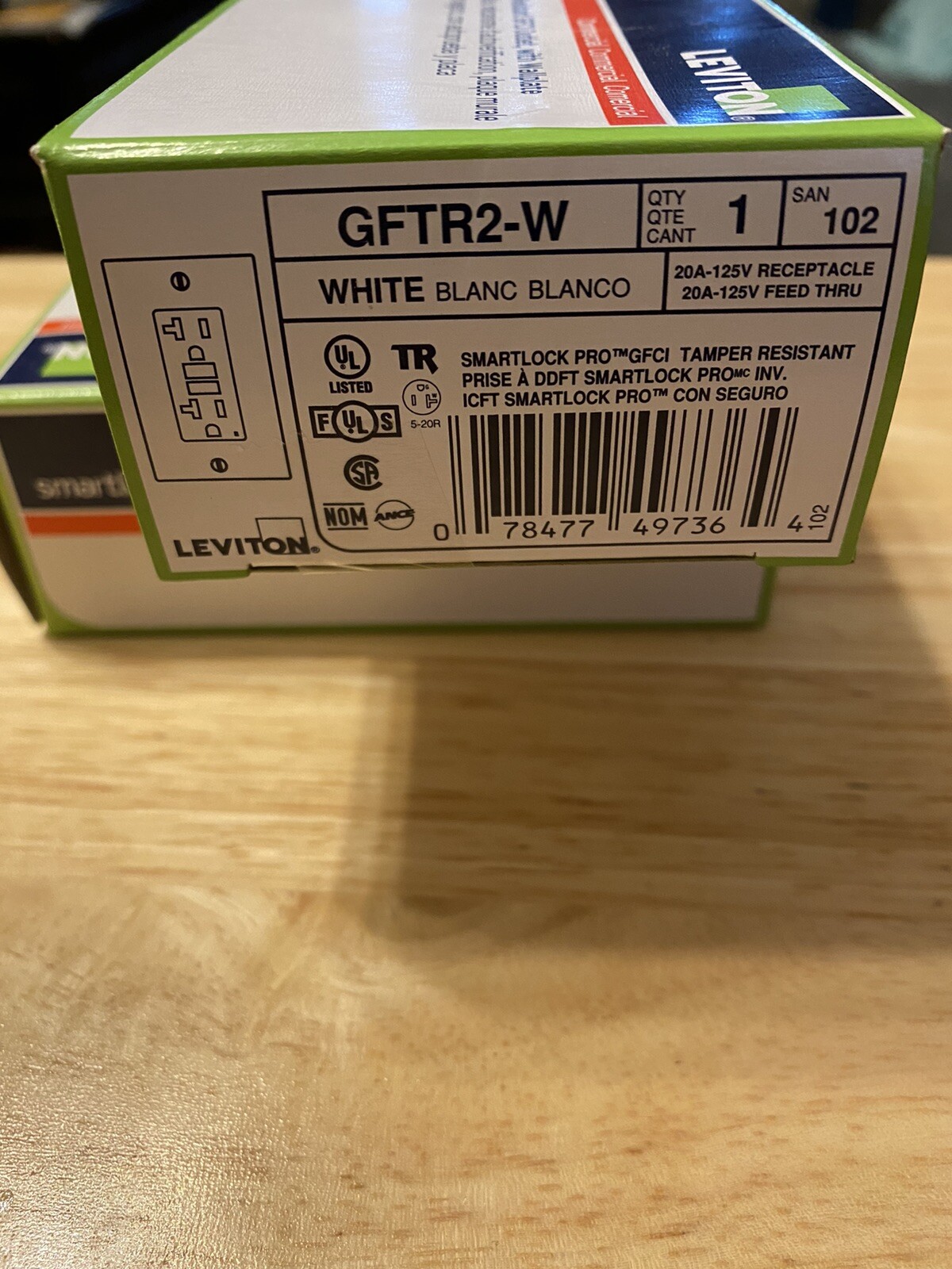 SmartlockPro GFTR2-W 125V 20 Amp Receptacle – White