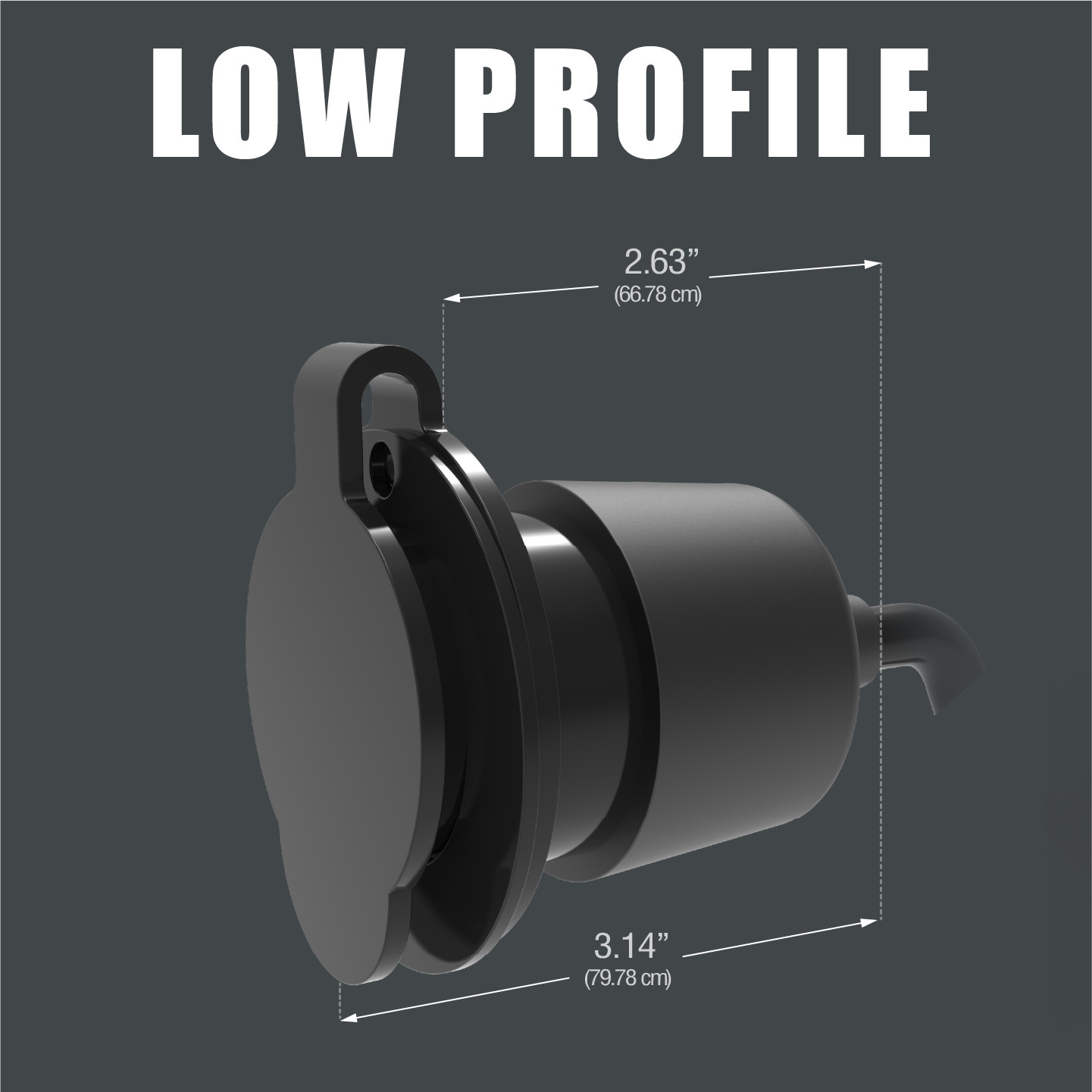10 Foot 3-way multi outlet 15A Flanged Inlet Port Extension Cord Plug Black GCP1