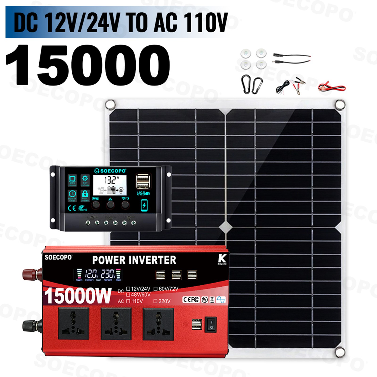 15000W complete solar kit -110V/220V
