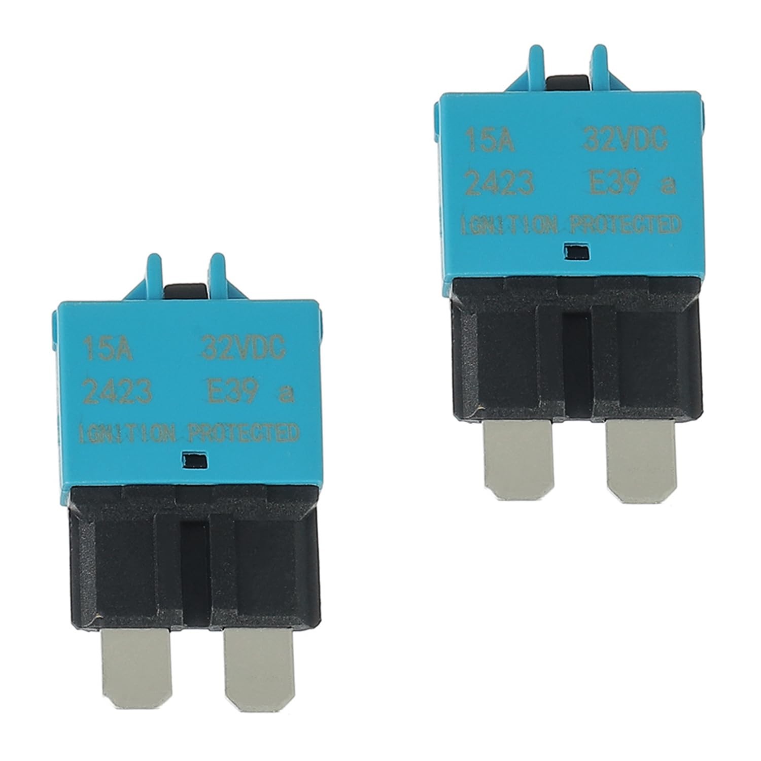 EPLZON 15A DC 12V-32V Manual Reset Circuit Breaker ATC/ATO Low Profile Blue