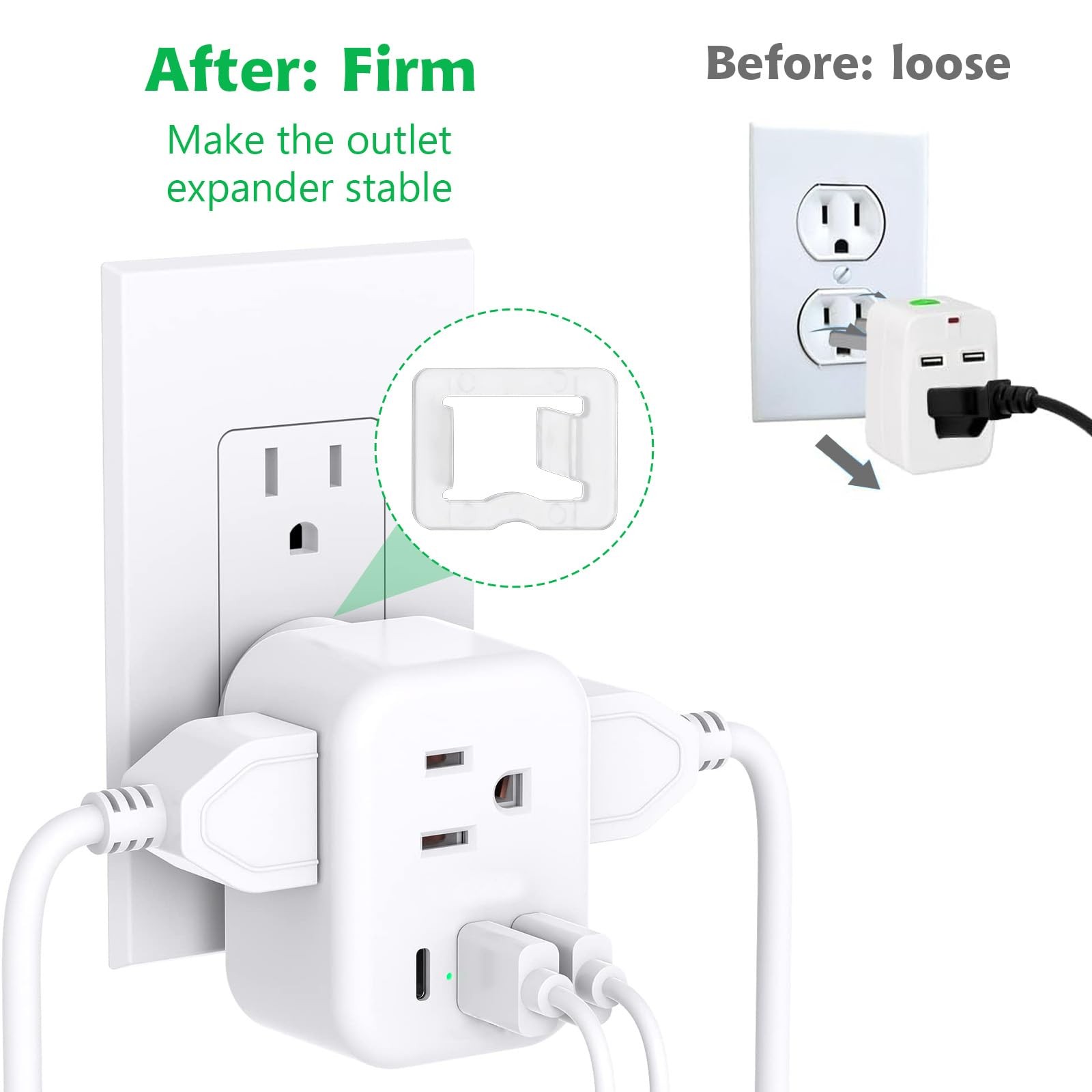 AOZUO 15 Packs Snug Plugs for Loose Outlets, Loose Outlet Plug Fix, Plugs Keep