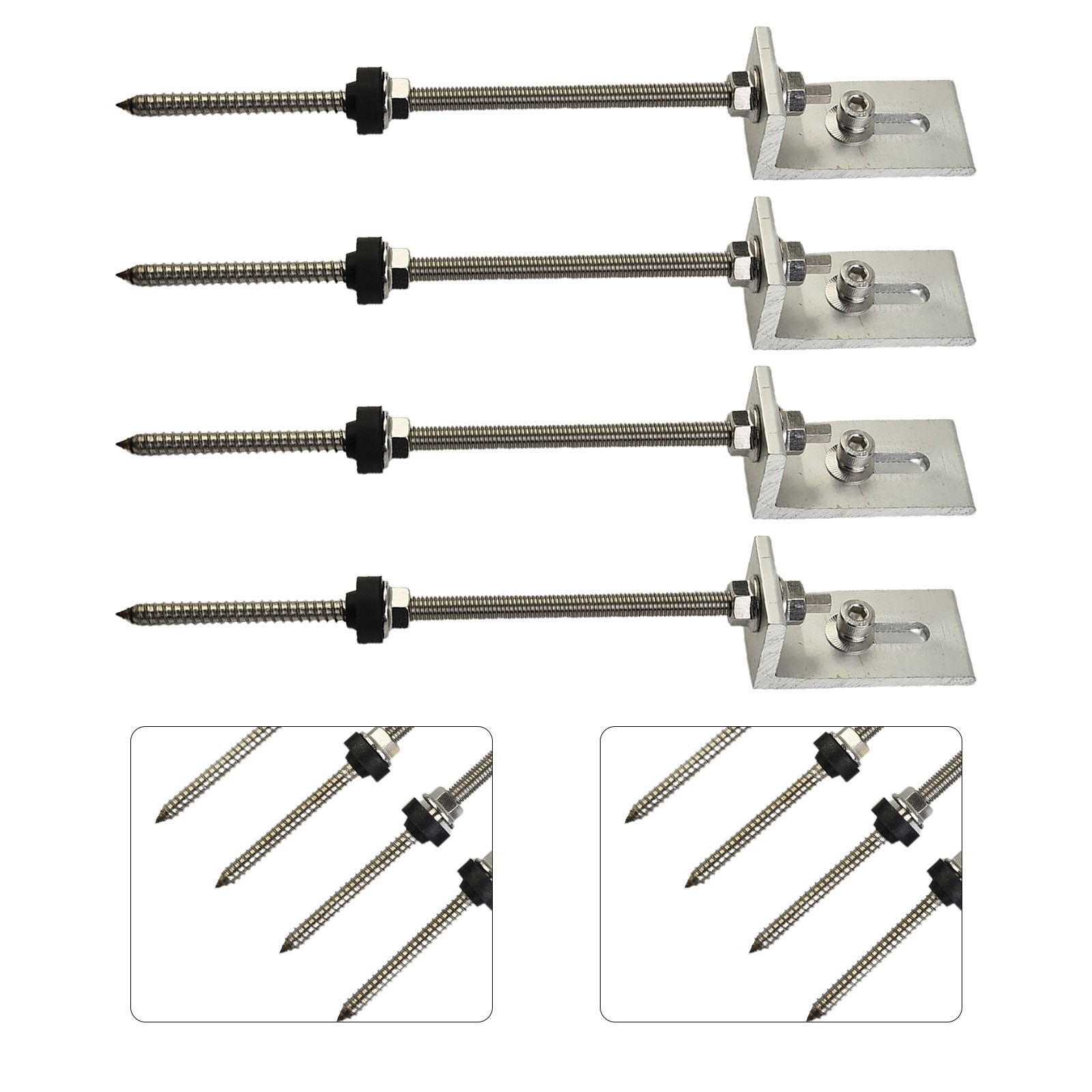 Pole Screws Brackets +stainless Steel 200/250mm Aluminium Alloy L Angle
