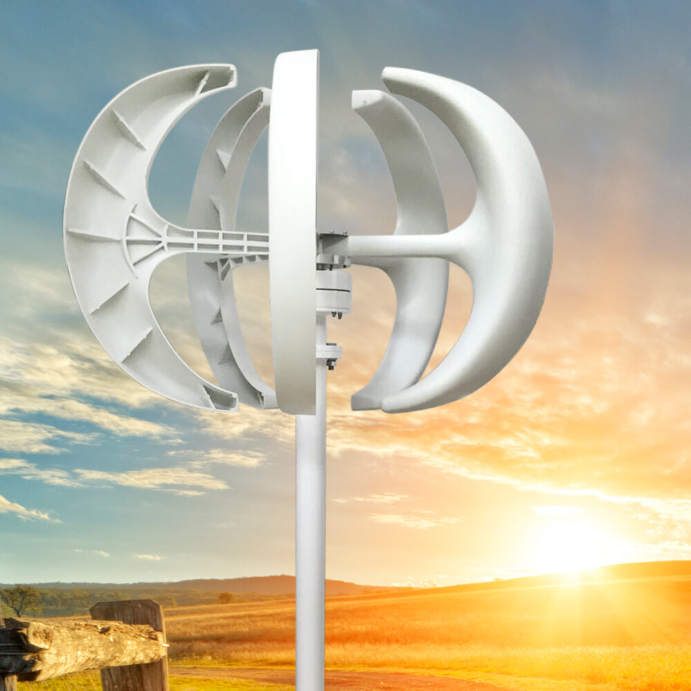 12V 600W Vertical-Axis Wind Turbine Generator 5-Blade Nylon 0.9m Off-Grid