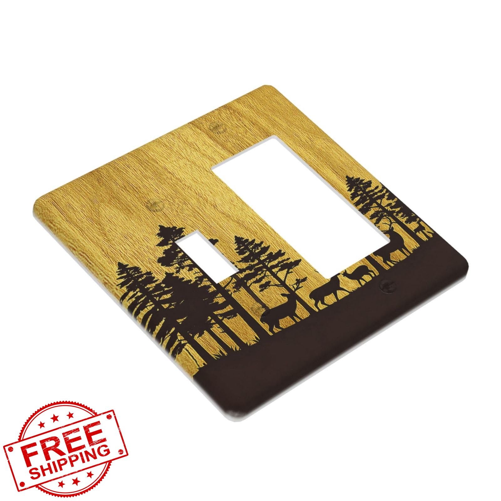 Naiqadnehz Outlet Cover Woodland Deer Combo