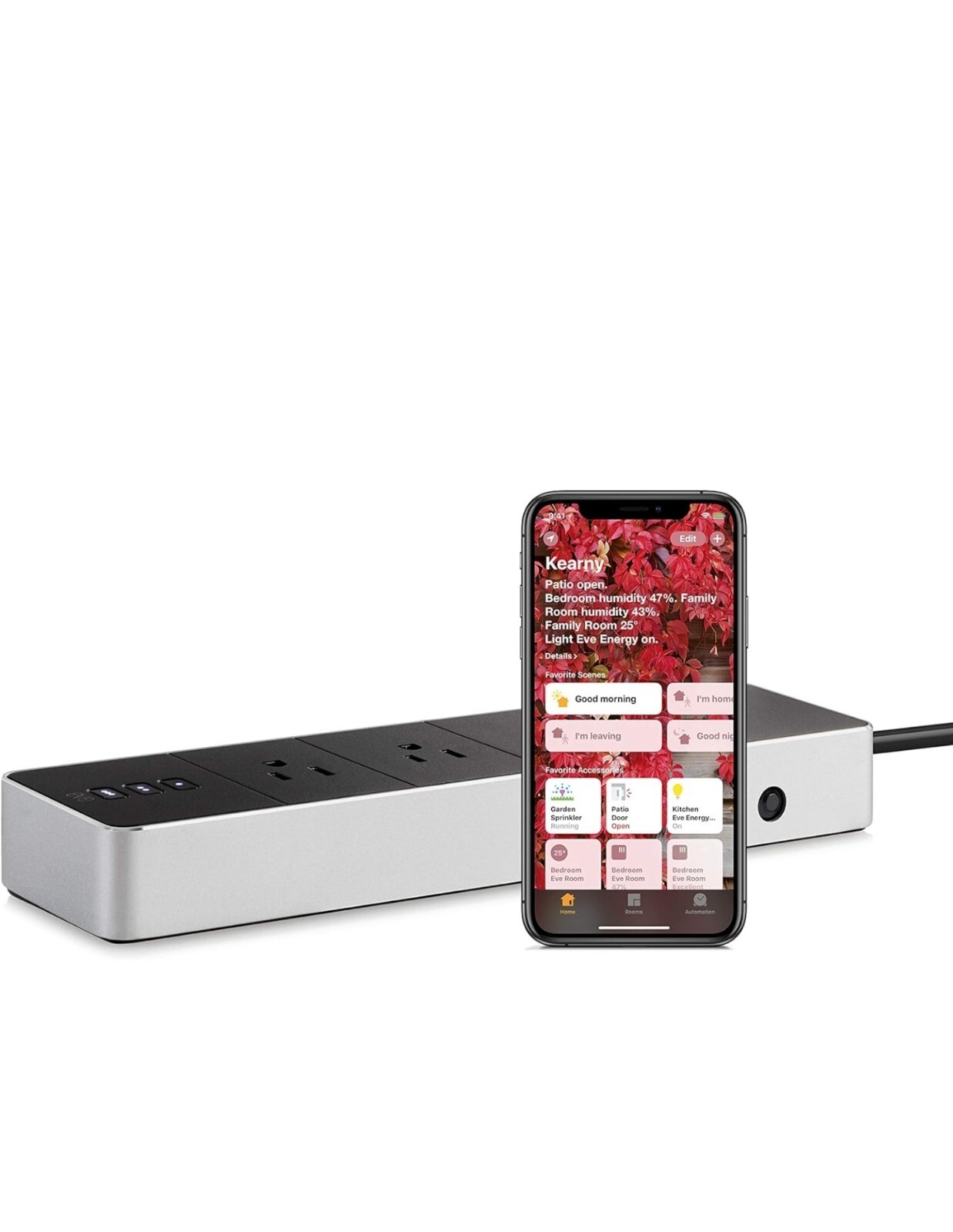 Eve Energy Strip Apple HomeKit Smart Home Triple Outlet & Power Meter