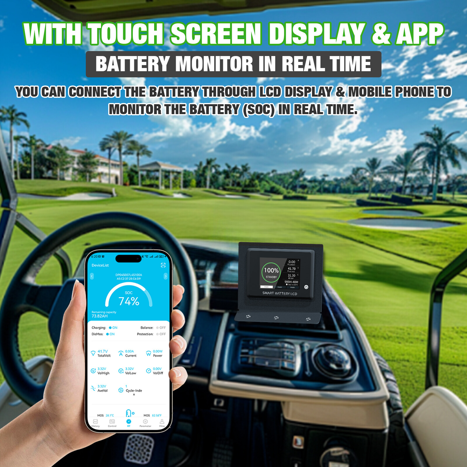 36/48V 105Ah LiFePO4 Lithium Battery 200A BMS for Golf Cart Club Car EZGO TXT