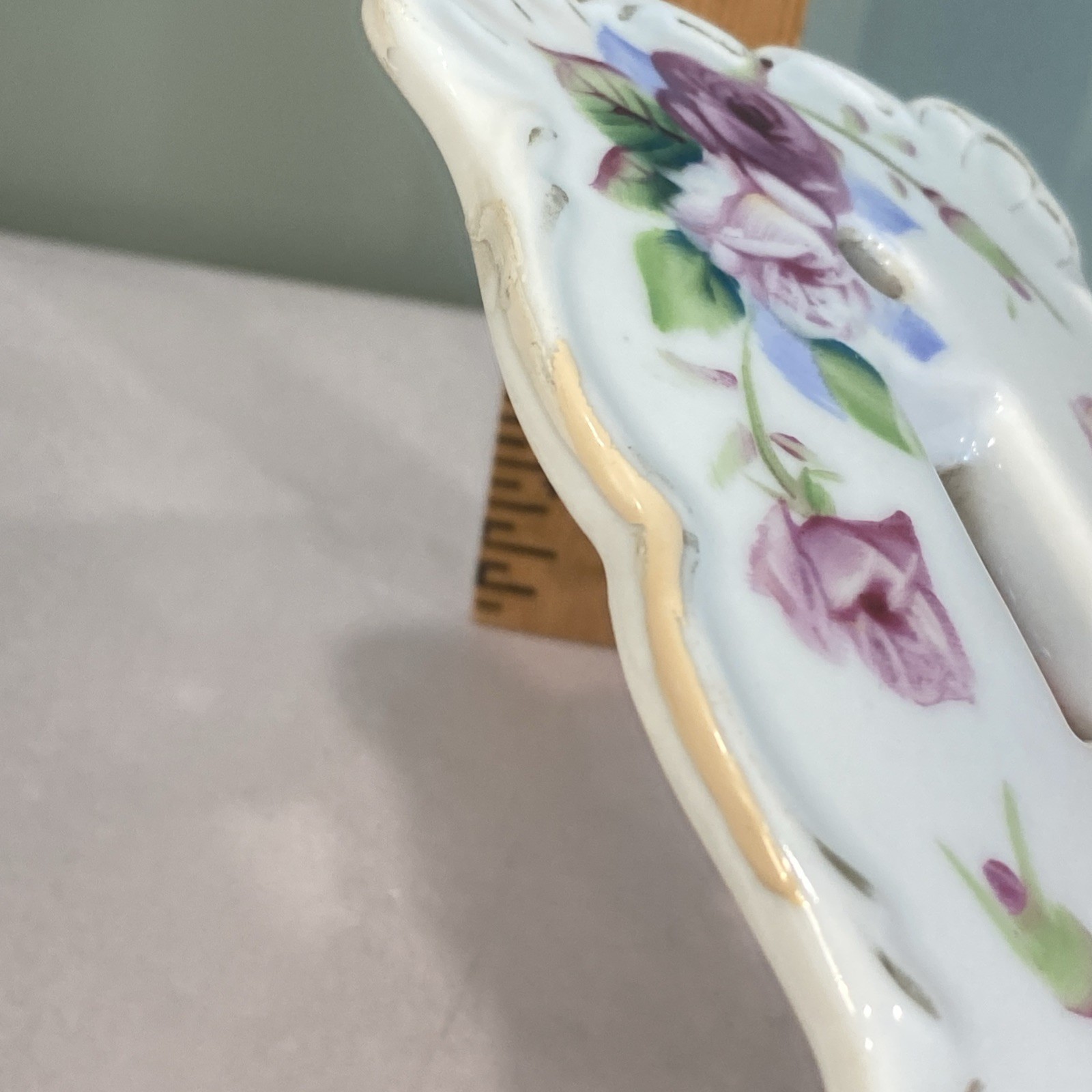VTG Kelvin Porcelain Switch Plate Covers Floral Cottage Single Double Toggle