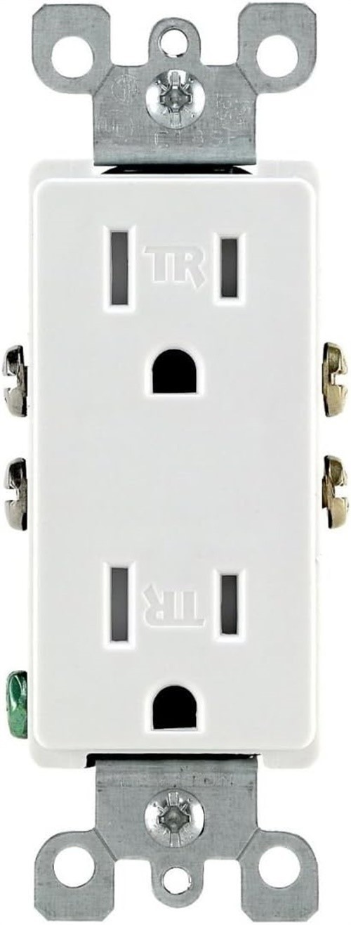 Leviton T5325-W 15A Decora Tamper-Resistant Duplex Outlet – White