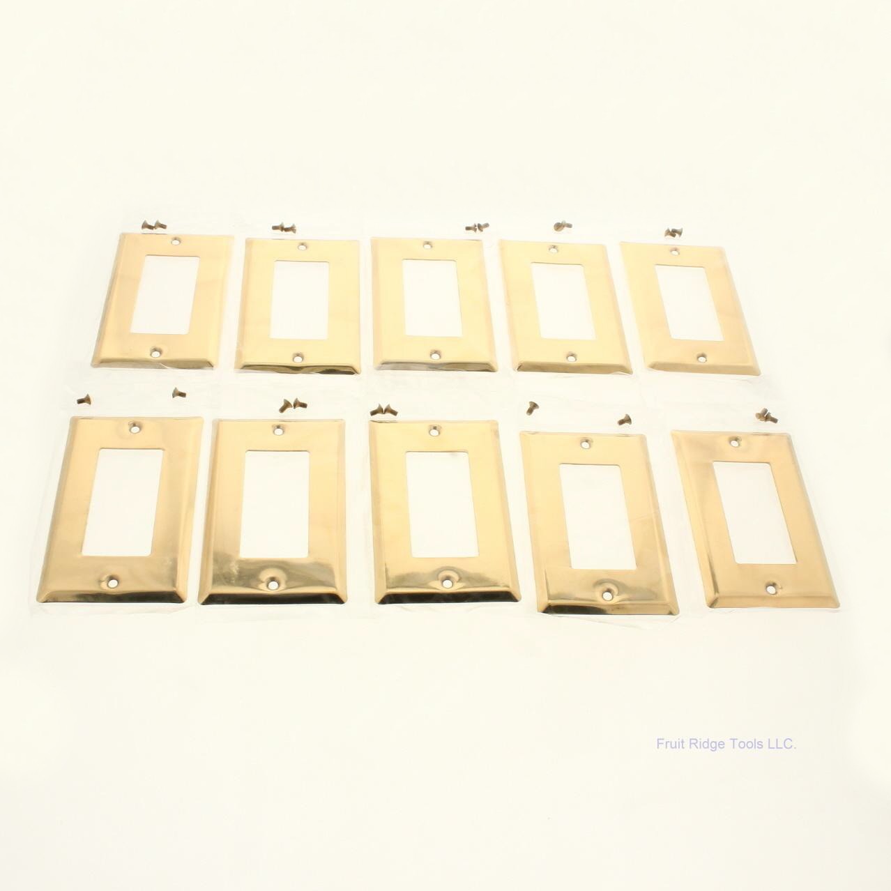 Creative Accents 15055 Polished Brass 1-Gang Decorator GFI Wallplate Cover 10pcs