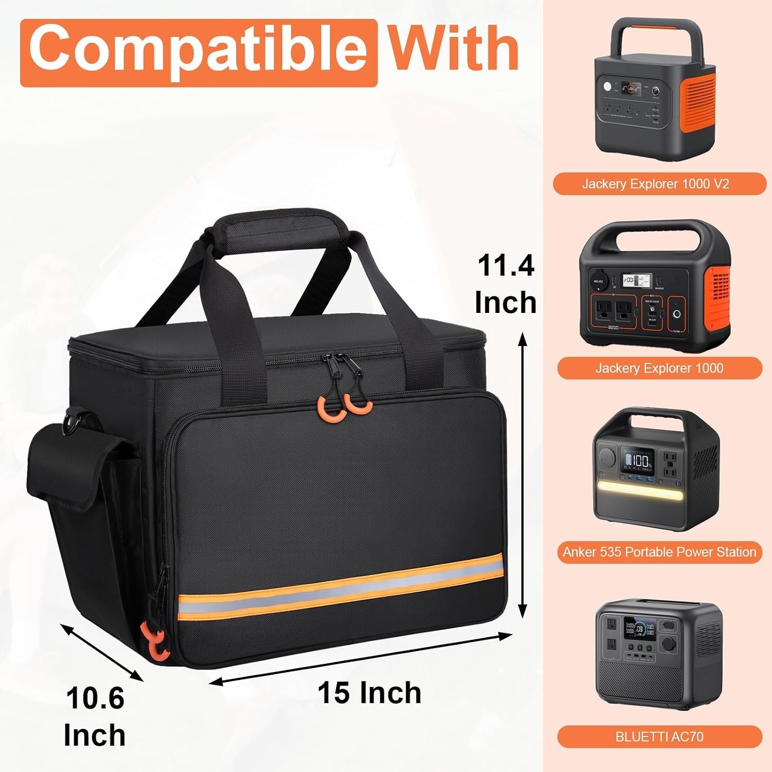 Portable Station Bag Compatible with Jackery Explorer 1000 V2/1000,with Plent…