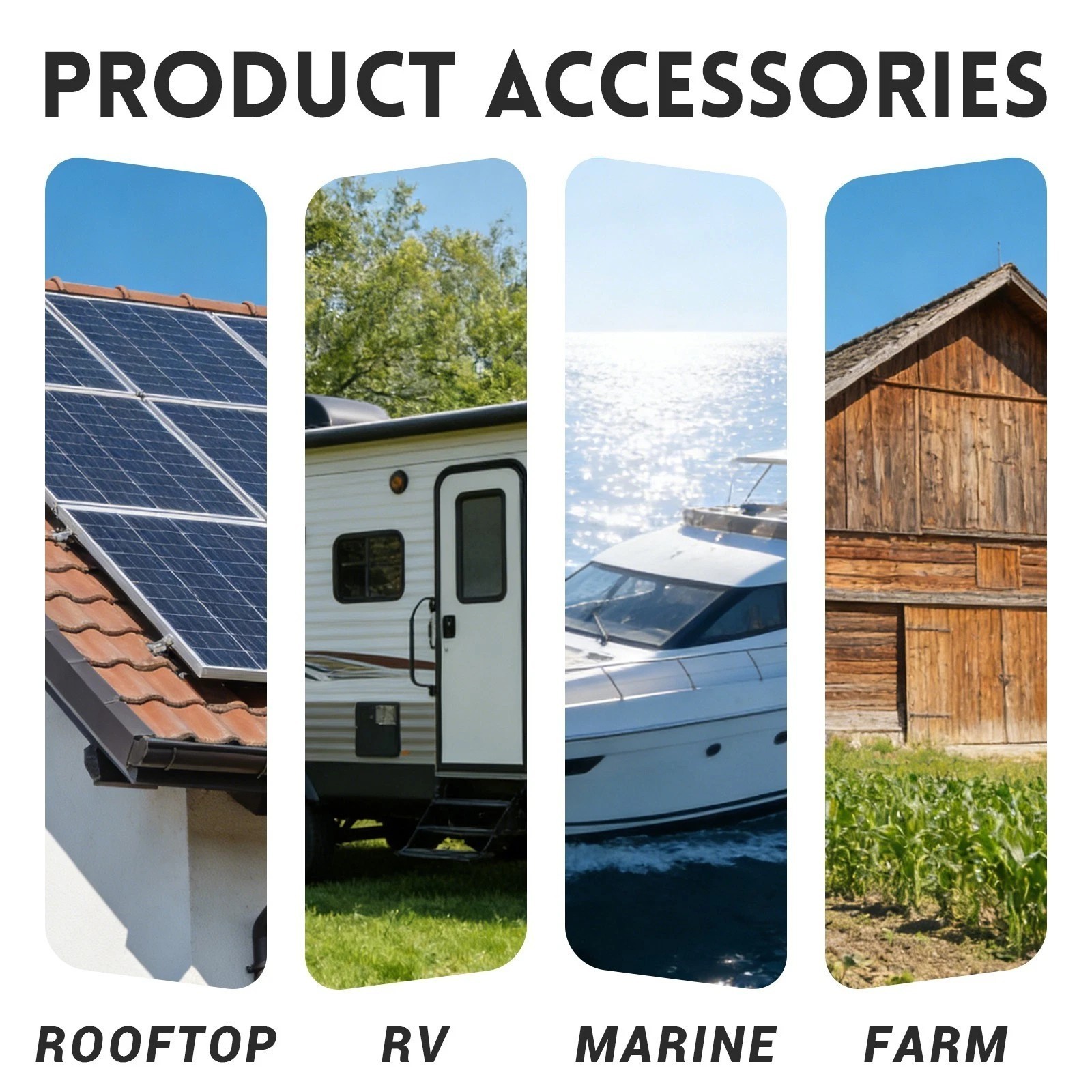 400W Bifacial Solar Panel Mono N-Type Charging Off-Grid Battery Power RV Boat US