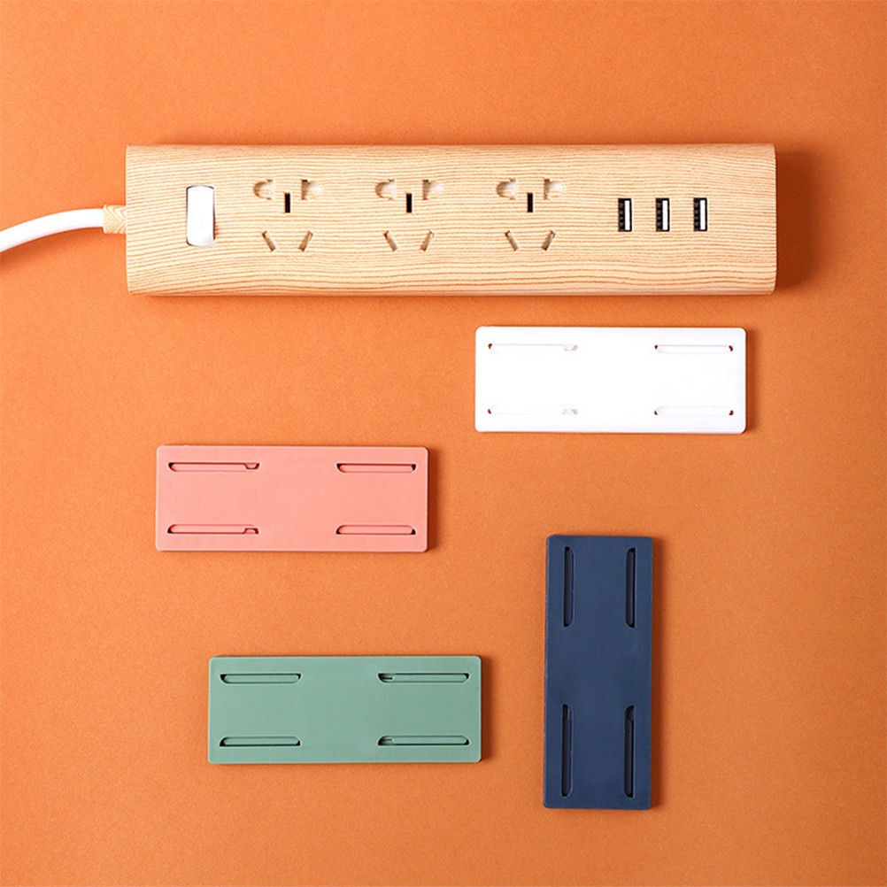 8 Pcs Power Strip Holder Hanging Socket Rack Self Adhesive Wall Mount