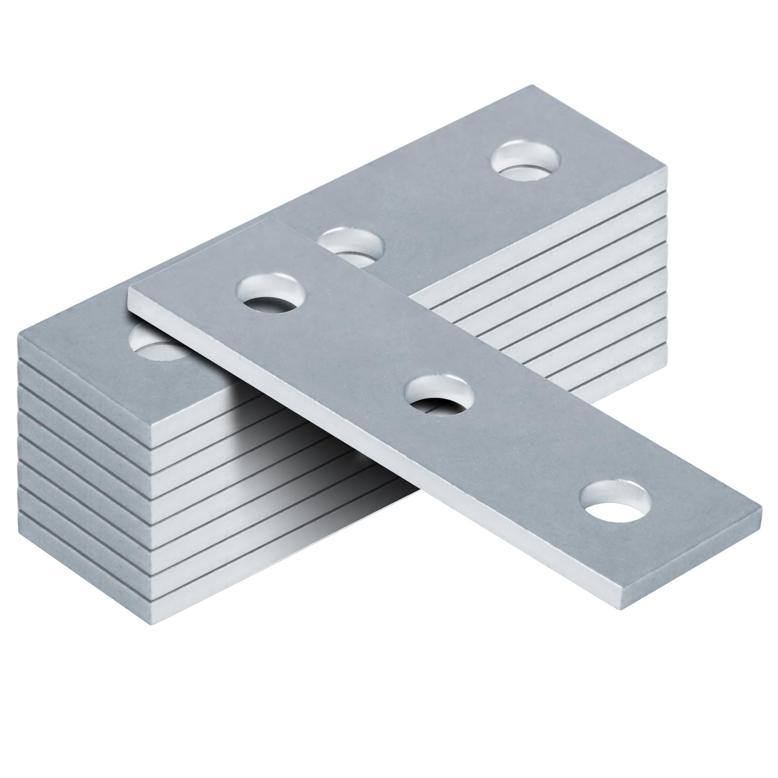9 Pack Strut Flat Plate Hardware for 5-3/8″ x 1-5/8″ x 1/4″, Blue Bright