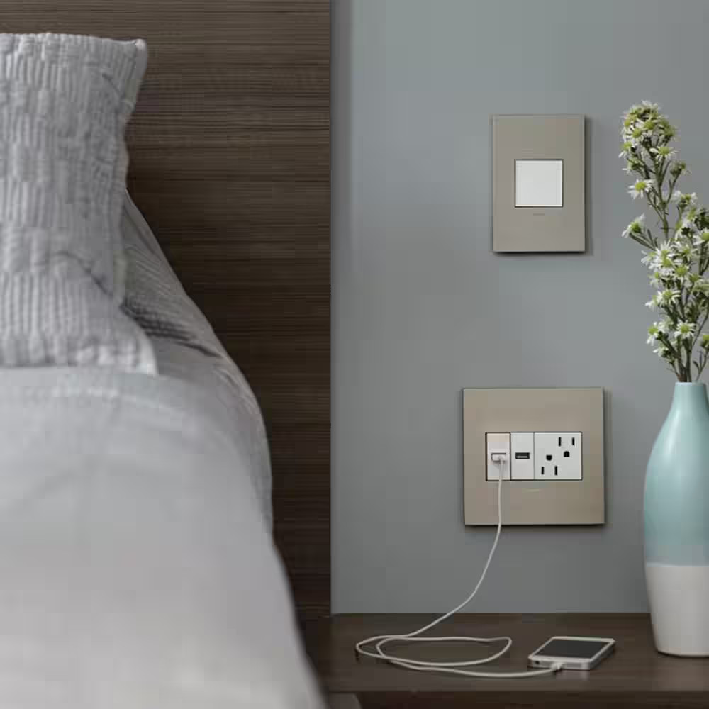Adorne 15 Amp 125-Volt Tamper Resistant Duplex Outlet, White