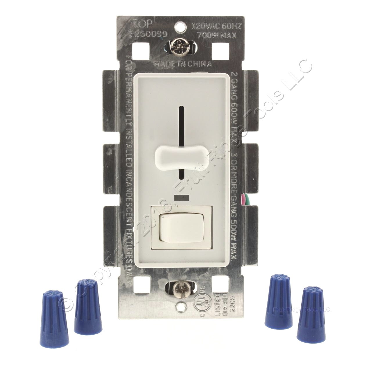 60HZ Cheetah 6120-W 700-Watt Slide Dimmer w/ Present & LED 120VAC