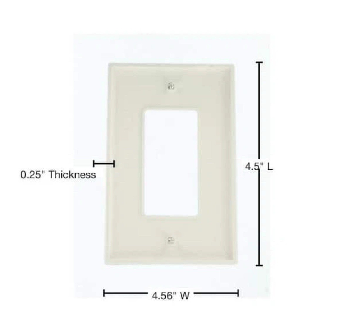 (10-Pk) Leviton Decora/Rocker Wall Plate Midway/Midsize Nylon White 1-Gang