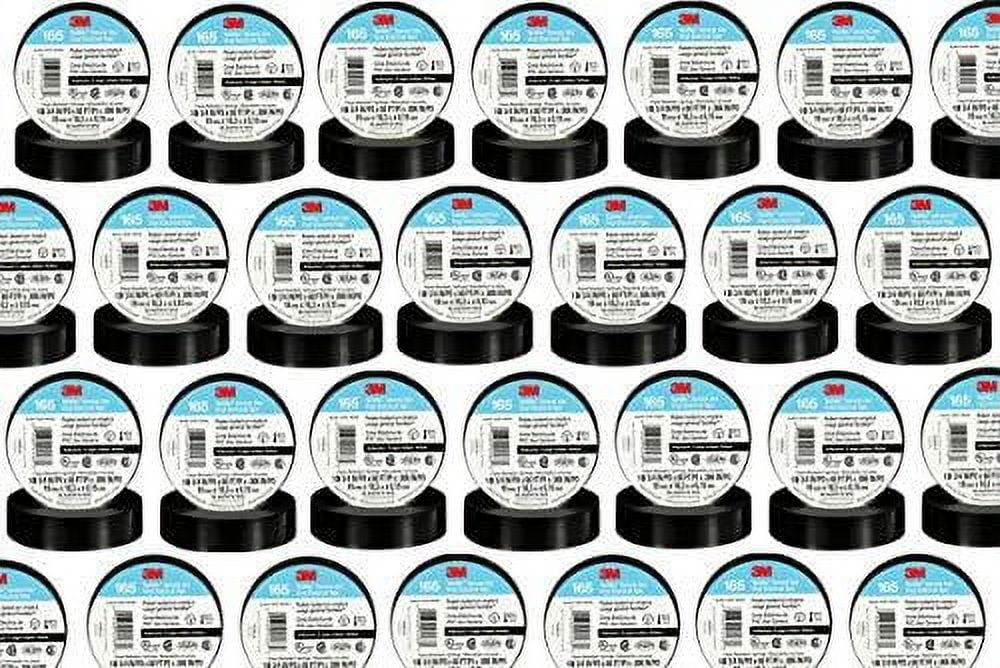 100 Rolls 3M 165 TEMFLEX 3M 1700 Upgrade Black 3/4″ Vinyl Electrical Tape