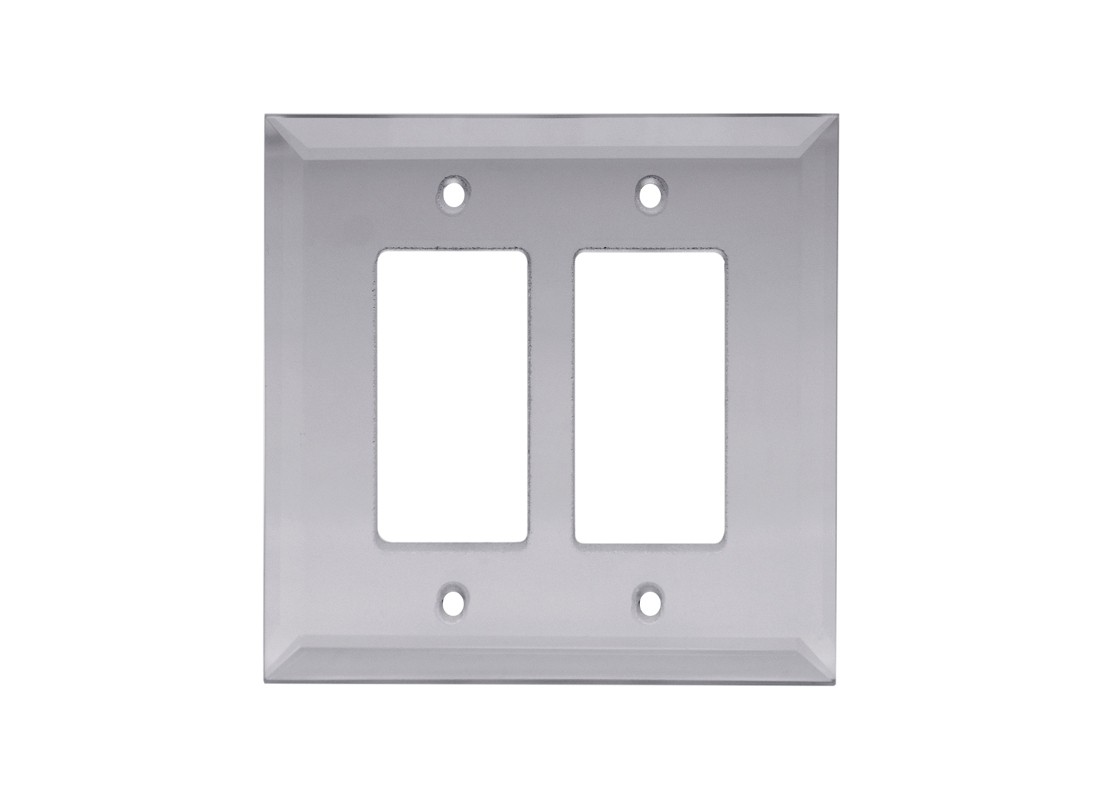 FHC MP13G Gray Double Decorator/Rocker Glass Mirror Plate