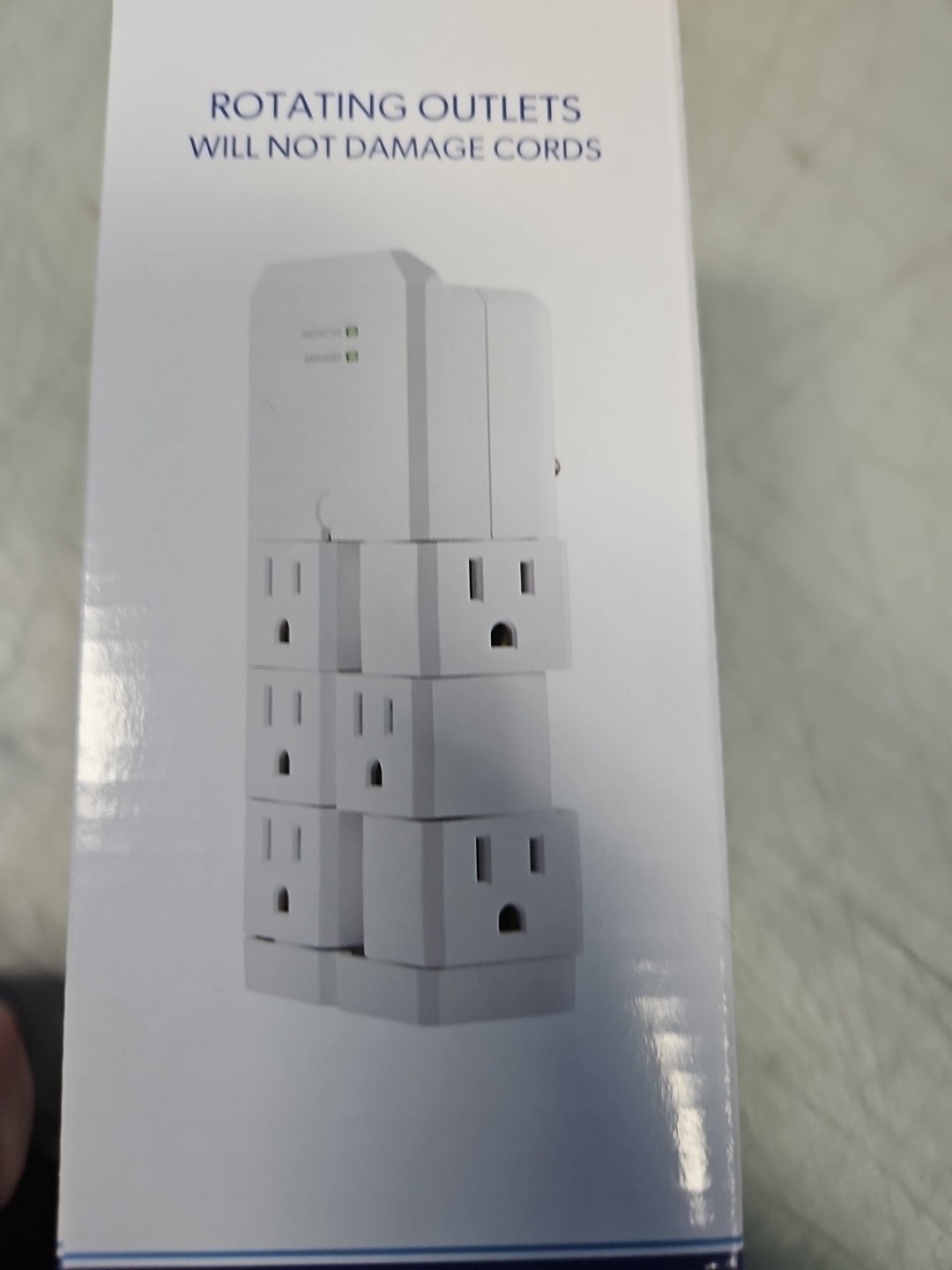 Uninex PS114 6 Rotating Outlet Wall Tap Surge Protector 1080J UL Listed NEW