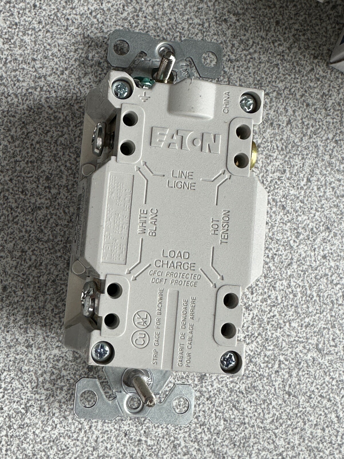 NEW Eaton Lt Almond Tamper Resist GFCI Self-Test Outlet Receptacle 15A TRSGF15LA
