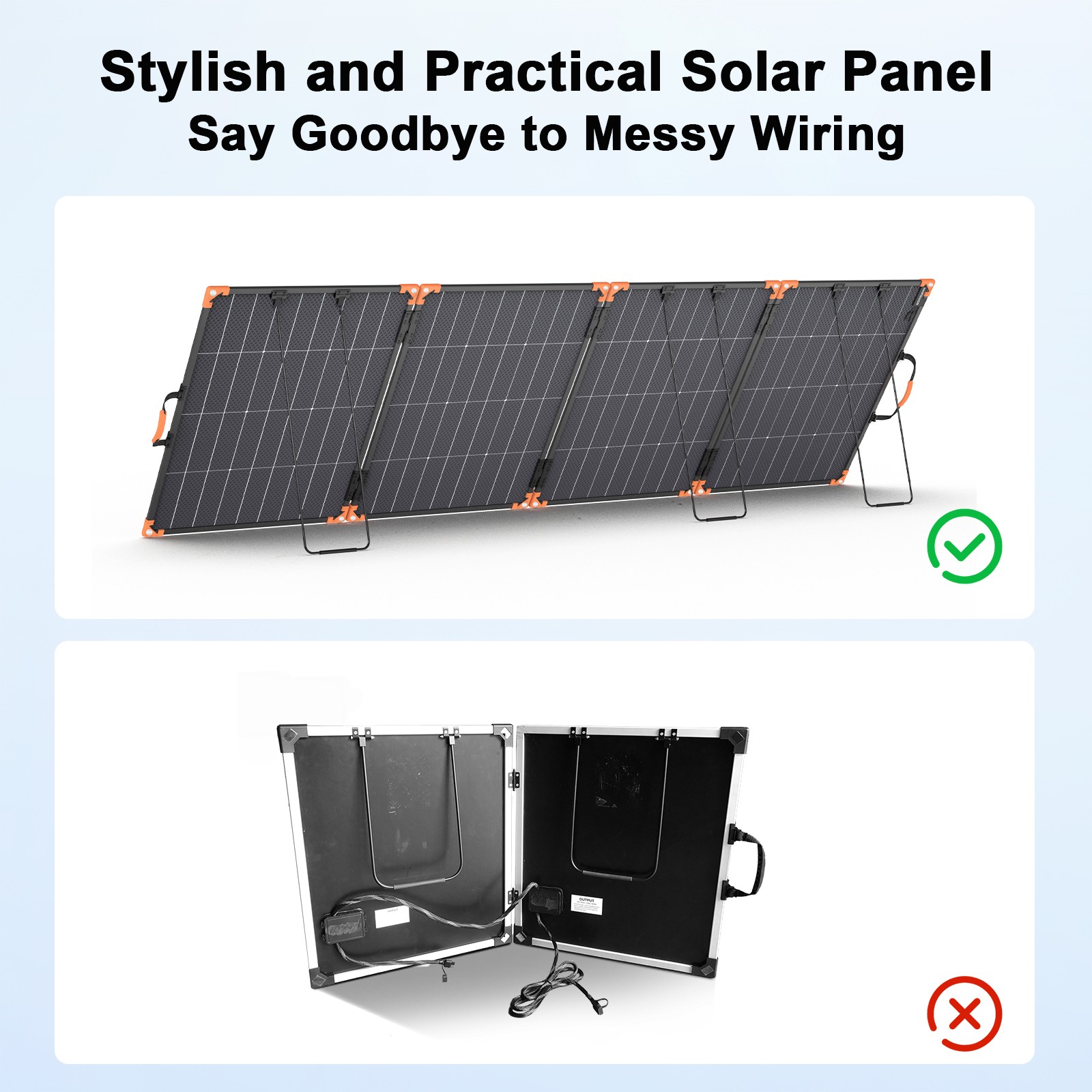 MHPOWOS 400W Bifacial Solar Panel Portable N-Type IP68 for Anker Solix S2000