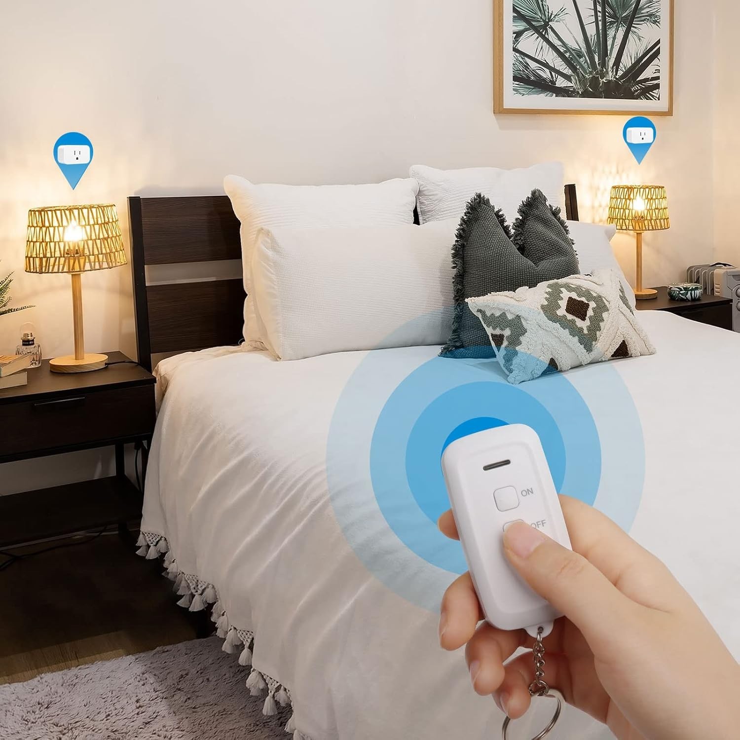 Indoor Remote Control Outlet, Wireless Remote Light Switch, No Interference R…