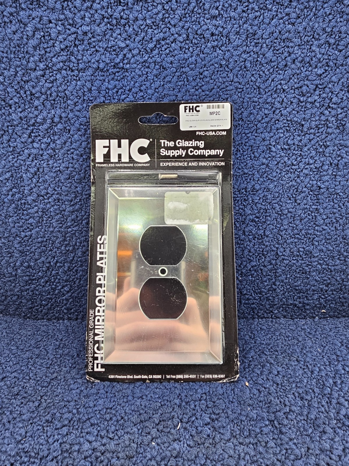 FHC MP2C: Clear Duplex Plug Glass Mirror Plate