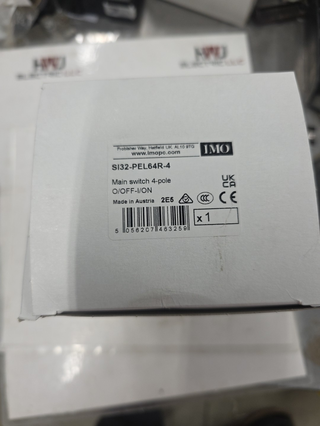 IMO SI32-PEL64R-4 Enclosed DC Disconnect Switch 32A 700V 4-Pole IP65 Gray Solar