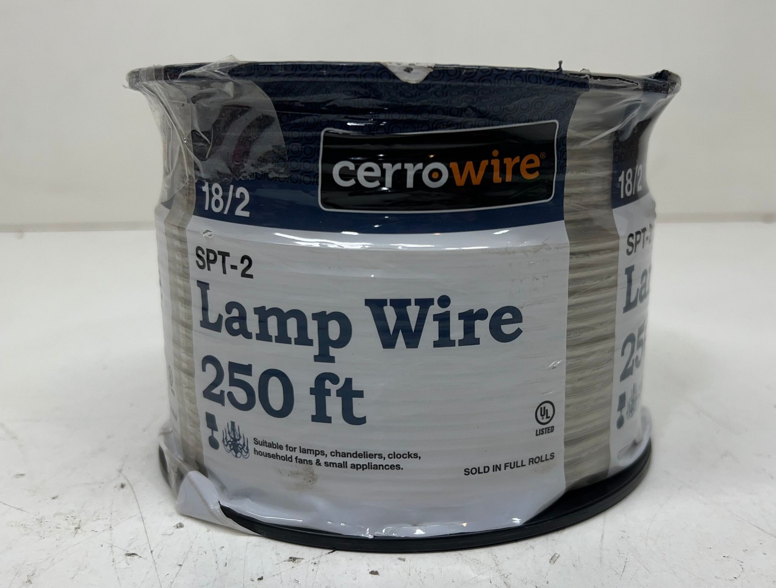 Cerrowire 252-1015G4 250 ft. 18/2 Stranded Lamp Wire, Silver