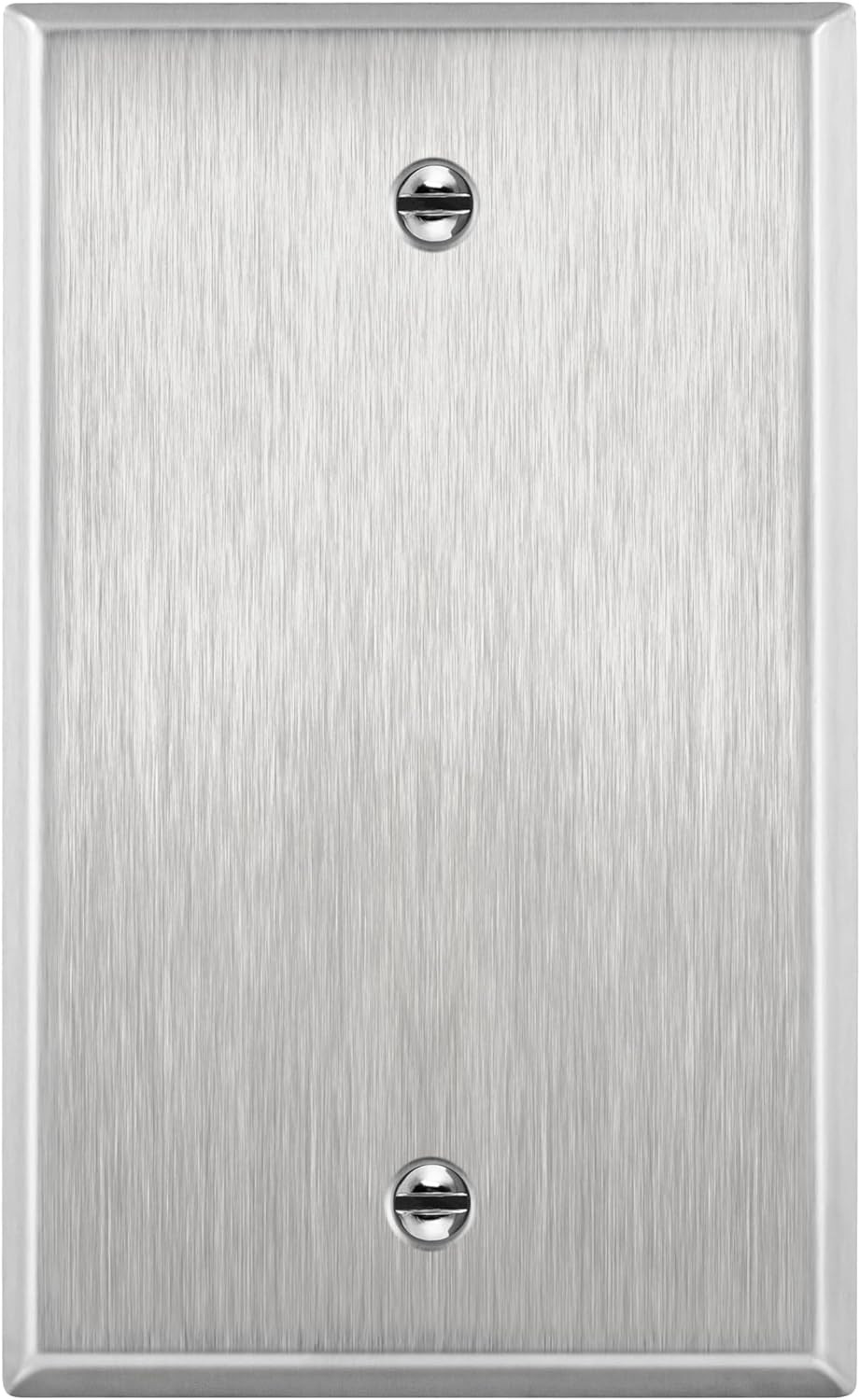 Blank Device Metal Wall Plate, Corrosion Resistant, Size 1-Gang 4.50″ X 2.76″, U