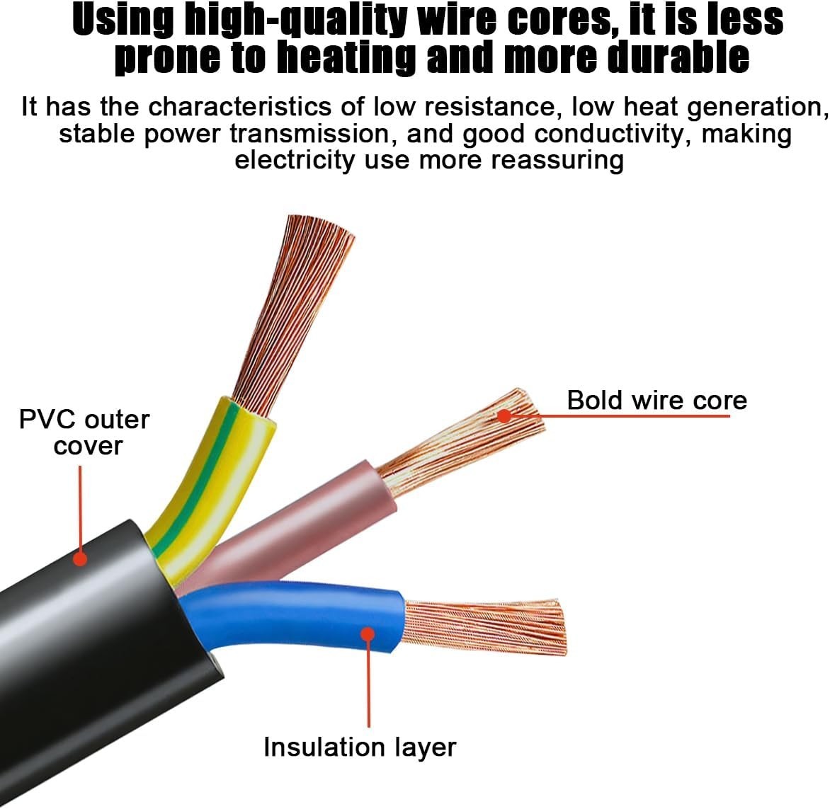 Car Outdoor Extension Cord with Switch On/Off, 16A 250V 14AWG Heavy Duty Wate…