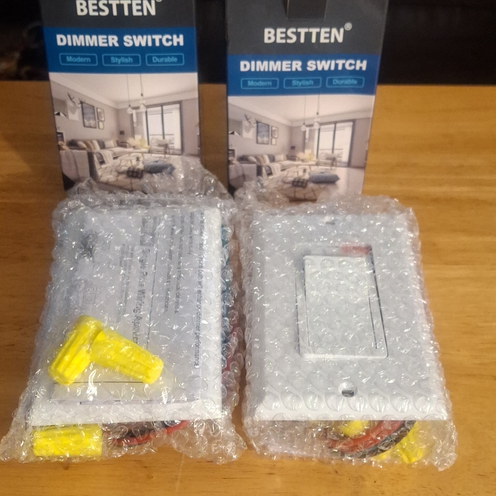 BESTTEN White Decorator/Rocker Dimmer Switch 101-120V