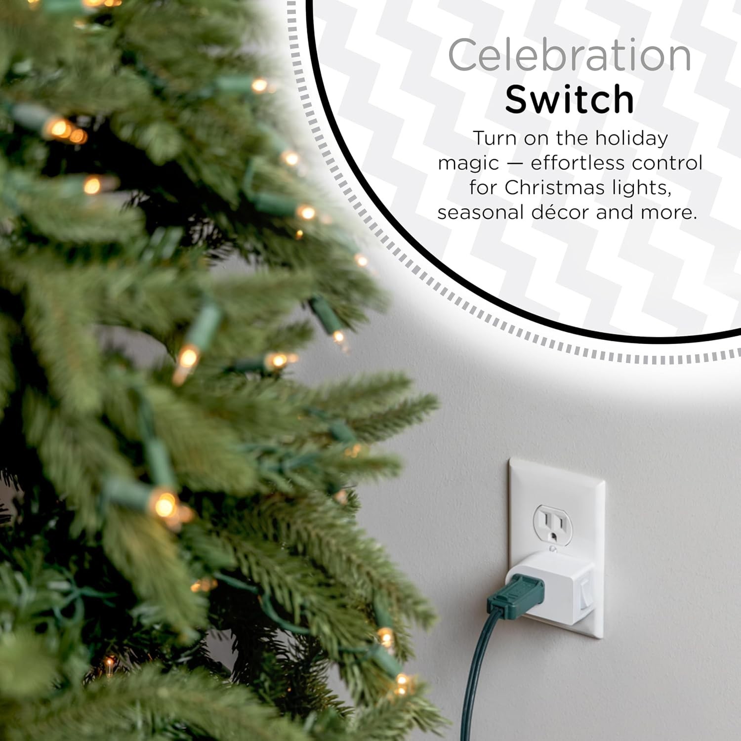 Elegant Plug-In Power Switch with Energy Saving Features for Appliances (1 Pack)
