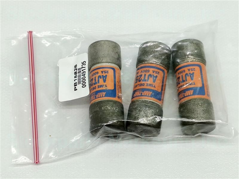 Lot 3pcs AMP-TRAP AJT25 Fuse 600VAC 25A 30 Days Warranty Expedited Shipping