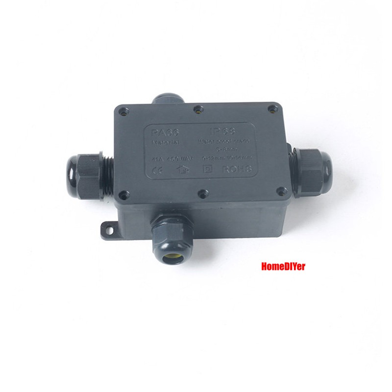 Nylon Waterproof Junction Box Case IP68 Electrical Cable Wire Connector Outdoor