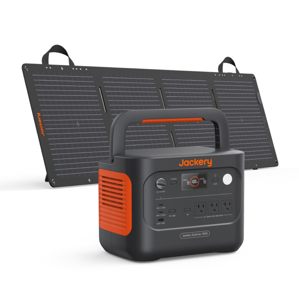 Jackery Explorer 1000 v2 Power Station 1070Wh + SolarSaga 100 Solar Panel