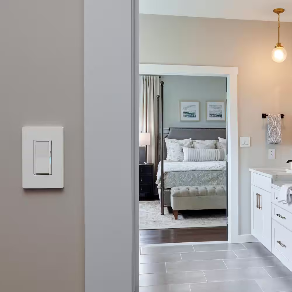 Diva Smart Dimmer Switch for Caseta, 150W LED, W/Claro Accessory Switch (3-Way K