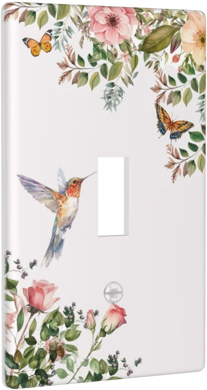 Bird Floral Green Leaves Hummingbird Single Toggle Light Switch Plates Outlet Co