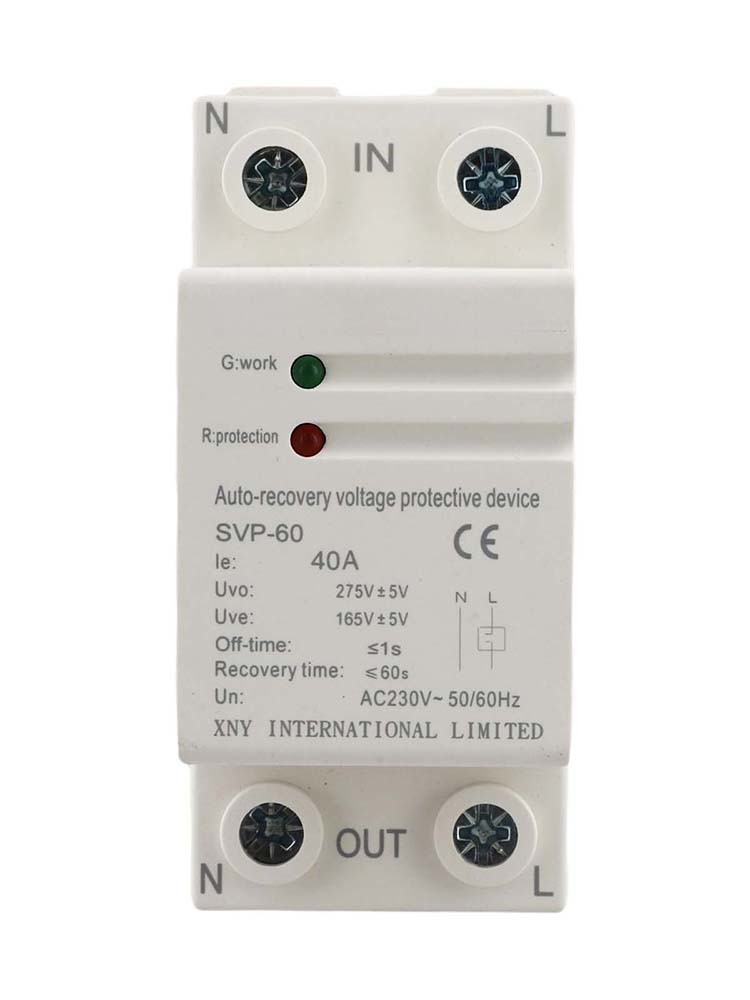 Residential Single Phase Voltage Current Protector Overvoltage Undervoltage