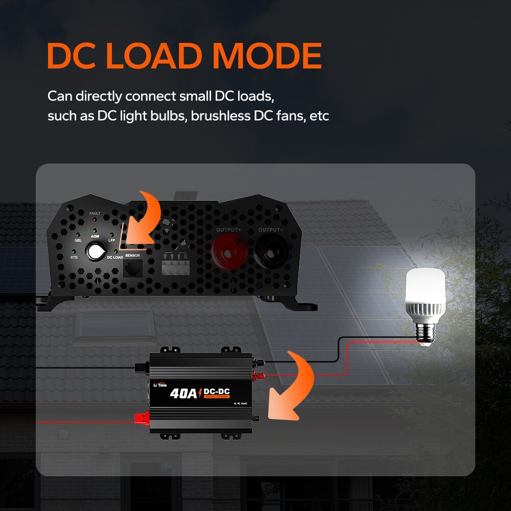 LiTime 12V 40A DC to DC Charger for LiFePO4 Lithium Lead Acid AGM Gel Batteries
